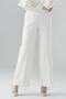 Miyase En Length Lycra Wide Leg Trousers - Ecru