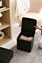 Cabinet Laundry Toy Organizer Folding Storage Box with Black Cover 28x28x28
