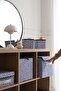 Navy Blue Leaf Covered In-Cabinet Laundry Toy Organizer Folding Storage Box - 2