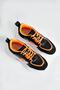WOMEN'S BLACK & ORANGE SNEAKER SPORTS SHOES Y1105 - 3