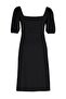 Black Heart Collar Bow Decorated A-Line Knitted Plus Size Dress Tbbss23Ah00118 - 8