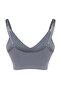 Gri Askılı Seamless/Dikişsiz Balensiz Kapsız Esnek Bralette Örme Büyük Beden Sütyen TBBSS23CW00001 - 8