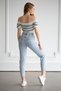 Arrow Women's Ice Blue Snow Wash Super Skinny Fit Flexible Lycra Denim Jeans - 5