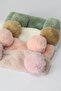 Pom Pom Plush Bandana Makeup Spa Hair Band White - 2