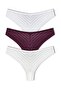 3-Piece Transparent Lace Brazilian Women's Panties