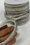 Silver Close Shiny Rhinestone Felt Grounded Strip Sconce