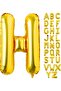 H Letter Gold Foil Balloon 16 Inch 36 Cm