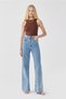 Allow Gold Super High Waist A.c.a.i.p S.o.l.m.a.z Blue Loose Jeans Palazzo Trousers