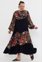 Women's Black Dress with Button Detail on the Collar and Casual Dress - 2