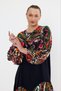 Women's Black Dress with Button Detail on the Collar and Casual Dress - 5