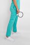 Doctor Surgical Nurse Jersey Turquoise Green Lycra Single Bottom Jersey Greys - 2