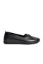 9042 Black Genuine Leather Women's Casual Shoes