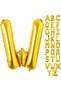 W Letter Gold Foil Balloon 16 Inch 36 Cm