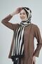 Women's Medina Silk Shawl Black - Off White 02 - 2