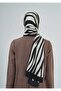 Women's Medina Silk Shawl Black - Off White 02 - 3