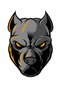 13X9 cm Gray Pitbull Aggressive Motor Bike Glass Laptop Helmet Car Sticker