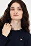 Women's Navy Blue Knitwear Sweater Basic - 2
