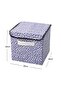 Navy Blue Leaf Covered In-Cabinet Laundry Toy Organizer Folding Storage Box - 4