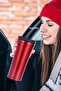 Red Color Steel Thermos Cup 500 Ml Thermos Mug Mug Tea Coffee Vehicle Thermos Coffee Cup Tea Cups - 2