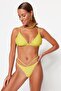 Green Piping Detailed Bikini Bottom Tbess22Ba0289 - 5