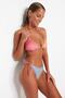Geometrik Üçgen Kaplı Regular Düşük Bel Bikini Takımı TBESS22BT0002 - 2