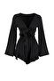 Black Woven Ruffled Blouse Shorts Beach Set TBESS23AU00027 - 7