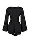 Black Woven Ruffled Blouse Shorts Beach Set TBESS23AU00027 - 8