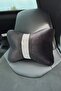 Black Plain Velvet Silver Upright Stripe Neck Pillow Car Pillow - 2