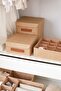 Cabinet Laundry Toy Organizer Folding Storage Box with Jute Cover 28x28x28 - 5