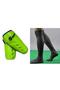 Double Velcro 2 Pieces Football Shin Pads + 2 Pieces Football Leggings Soccer Match Set Socks and Shin Pads
