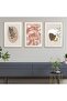 Natural Wooden Framed 3-Piece Painting Set Hpn024