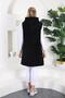 Polar Black Plush Long Vest - 5
