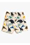 Elastic Waist Normal Beige Baby Shorts 3smb40026tk