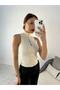 Women's Knitwear Cream with Stone Detail on the Front - 3