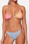 Geometrik Üçgen Kaplı Regular Düşük Bel Bikini Takımı TBESS22BT0002 - 5