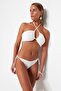 Beyaz Bağlamalı Dokulu Regular Bikini Altı TBESS23BA00222 - 3