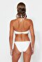 Beyaz Bağlamalı Dokulu Regular Bikini Altı TBESS23BA00222 - 8