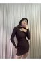 Women's Shoulder Window Detail Mini Dress