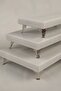 3-Piece Silver Marble Dowry Set Presentation Holder & Napkin Holder & Roll Napkin Holder Cake Presentation, Metal Profile Base - 3