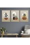 Natural Wooden Framed 3-Piece Painting Set Hpn017