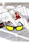 Unisex Y2k Rectangle Uv400 Sunglasses Black - Yellow - 4