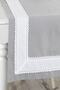 Gray Buldan Fabric with White Lace Border 50X130 cm Runner - 3