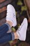 Comfortable Sole Skin Velcro White Women's Sneakers - 2