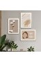 Natural Wooden Framed 3-Piece Painting Set Hpn05