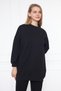 Black Crew Neck Two Thread Tunic - 5