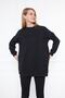 Black Crew Neck Two Thread Tunic - 6
