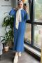 Half Fisherman Knitwear Dress Blue