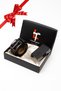 Original Rfid Protected Aluminum Double Mechanism Card Holder and Imported Belt Set Gift Set