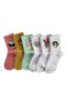 Unisex 6-Piece Colorful Powerpuff Girls Character Cheerful College Tennis Socks - 2
