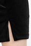 Women's Black Slit Detailed Velvet Dress - 4